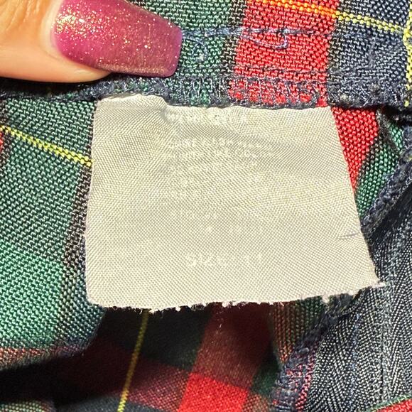 Vintage Parker Mini Skirt Women's Size 11 Green Red Pleated Schoolgirl Academia - Picture 5 of 5